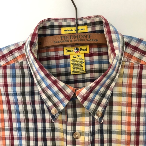 Vintage Duck Head Checkered Button Down Shirt Size Xlarge - Picture 3 of 7